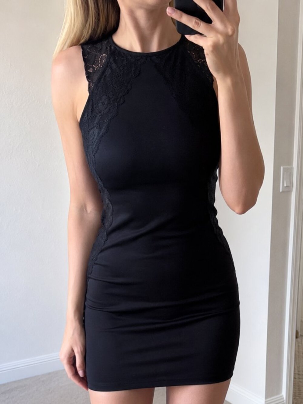 H&M Black Lace Mini Dress – Size S 🖤 like new